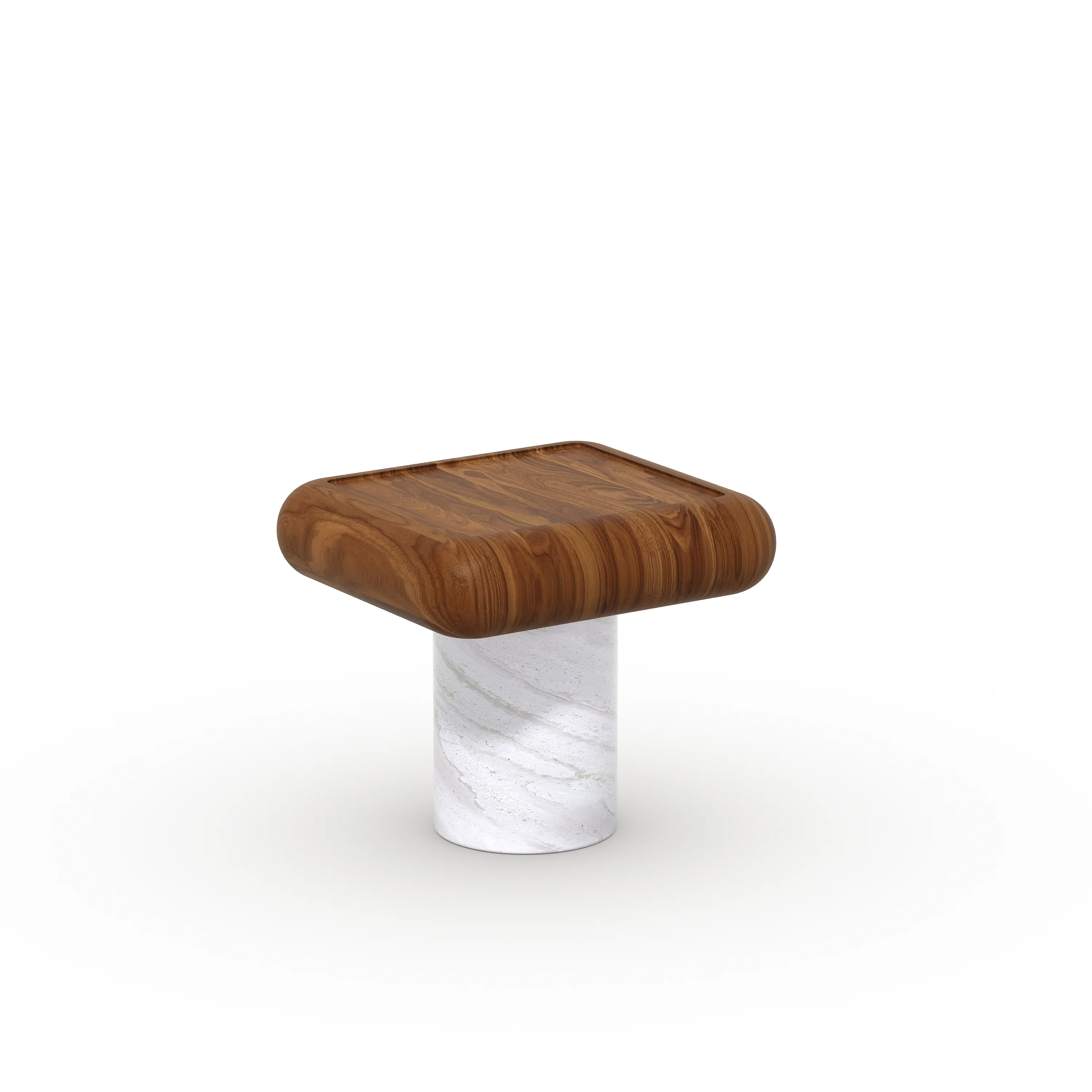Fat Center Table - marble variant, side view